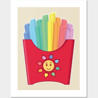 Rainbow French Fries Posters and Art